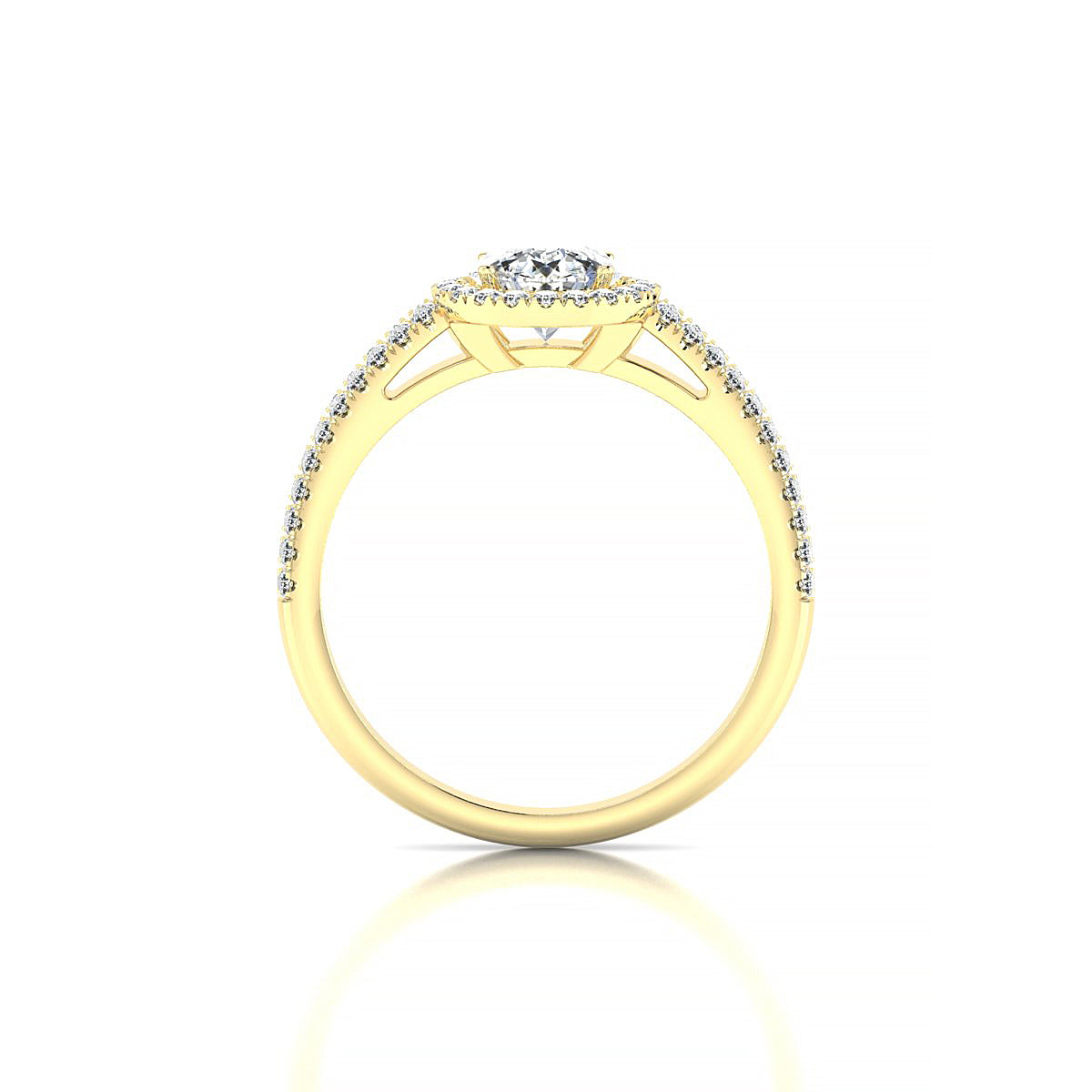 Celeste | 18k Yellow Gold 5.7 mm Round Diamond Ring