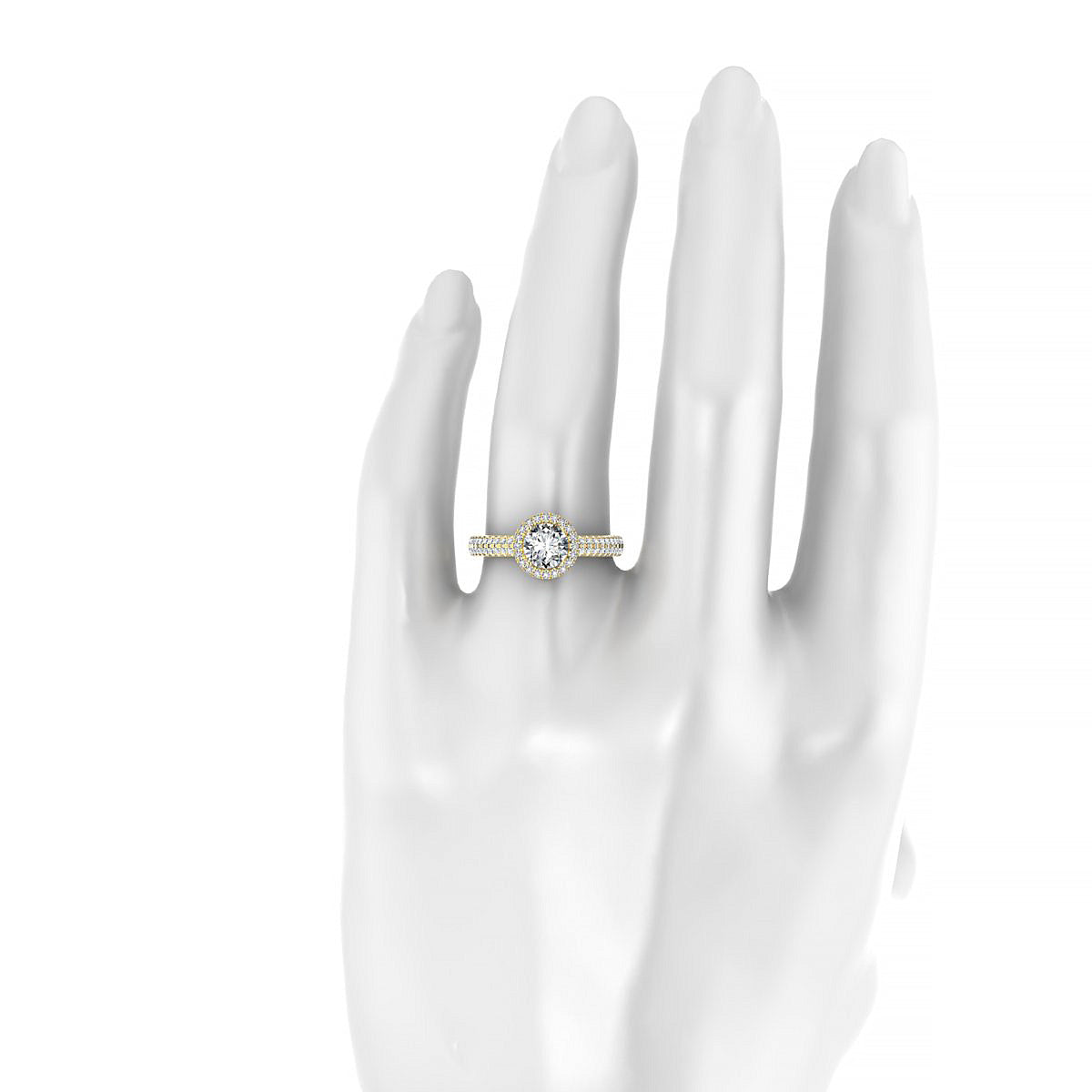 Celeste | 18k Yellow Gold 5.7 mm Round Diamond Ring