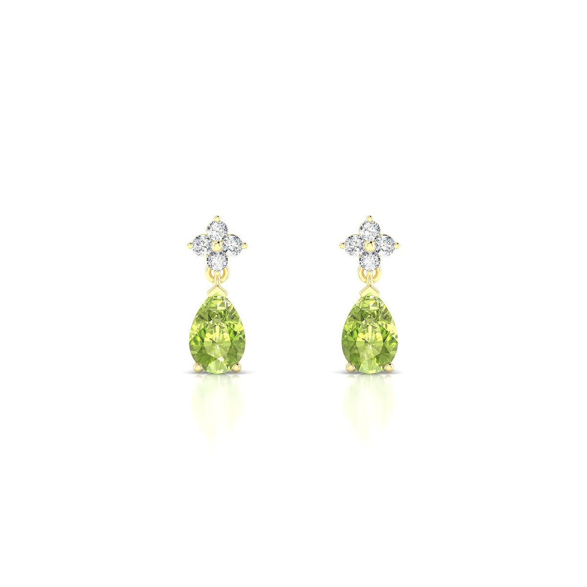 Celestial | 18k Yellow Gold 6 x 4 mm Pear Peridot Earrings
