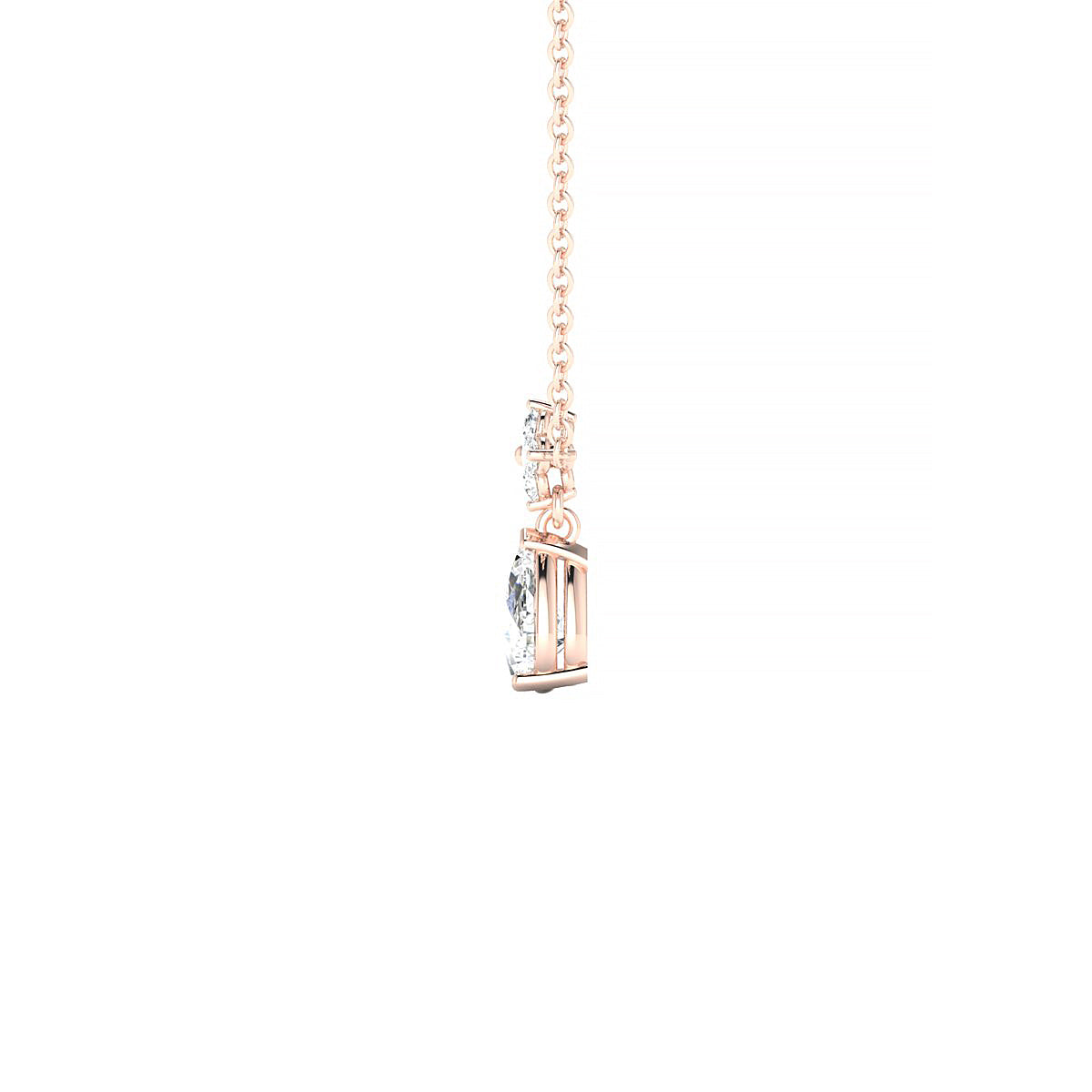Celestial | 18k Rose Gold 6 x 4 mm Pear Diamond Pendant