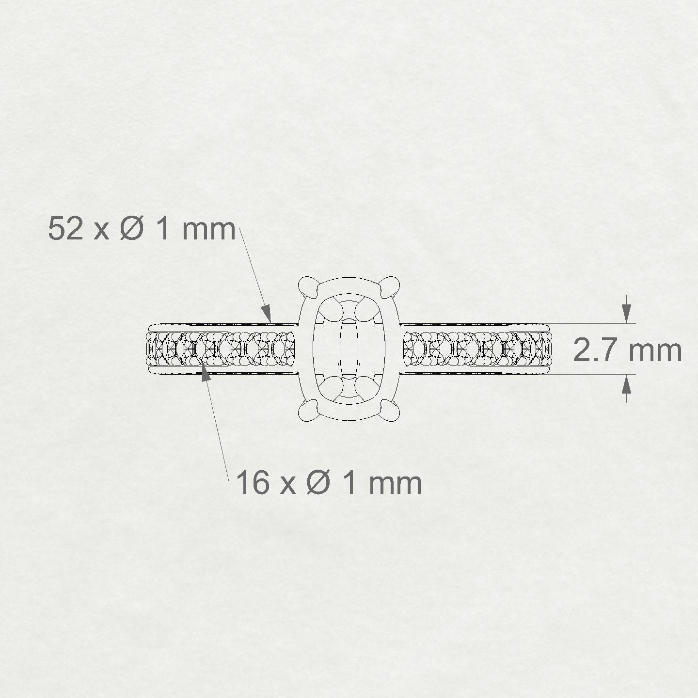 Complete Cushion 1-1.99 ct | 18k Yellow Gold Side Stones Ring