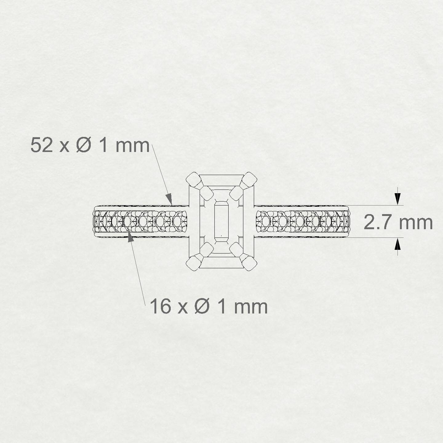 Complete Emerald 1-1.99 ct | 18k Yellow Gold Side Stones Ring