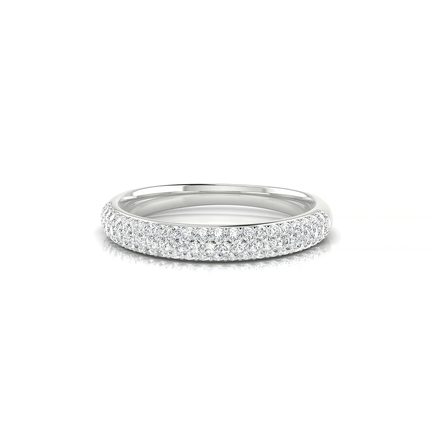 Dawn | 18k White Gold 1.1 mm Round Diamond Ring