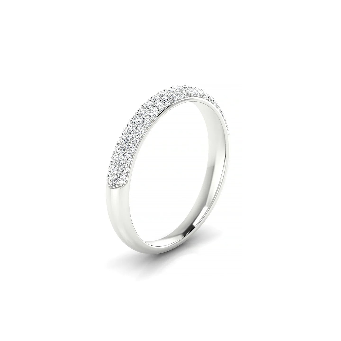 Dawn | 18k White Gold 1.1 mm Round Diamond Ring