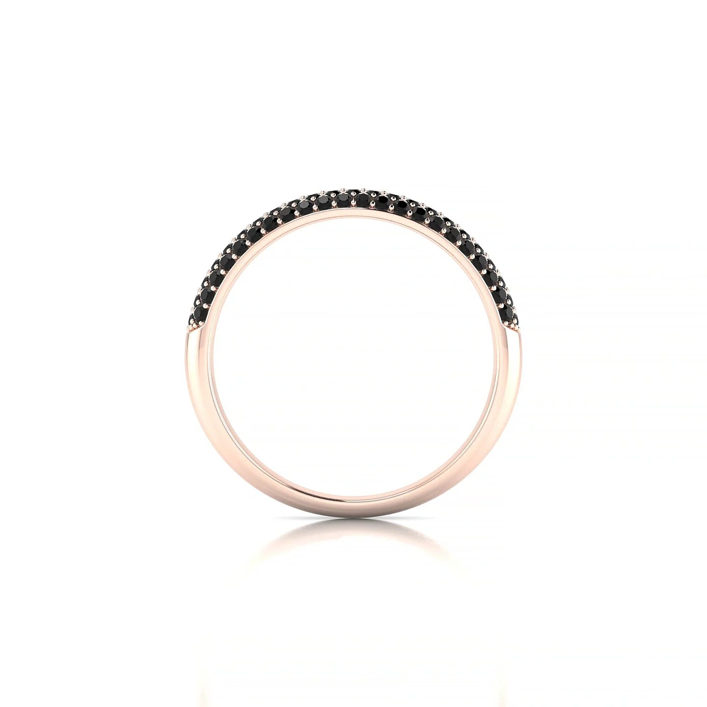 Dawn | 18k Rose Gold 1.1 mm Round Black Diamond Ring