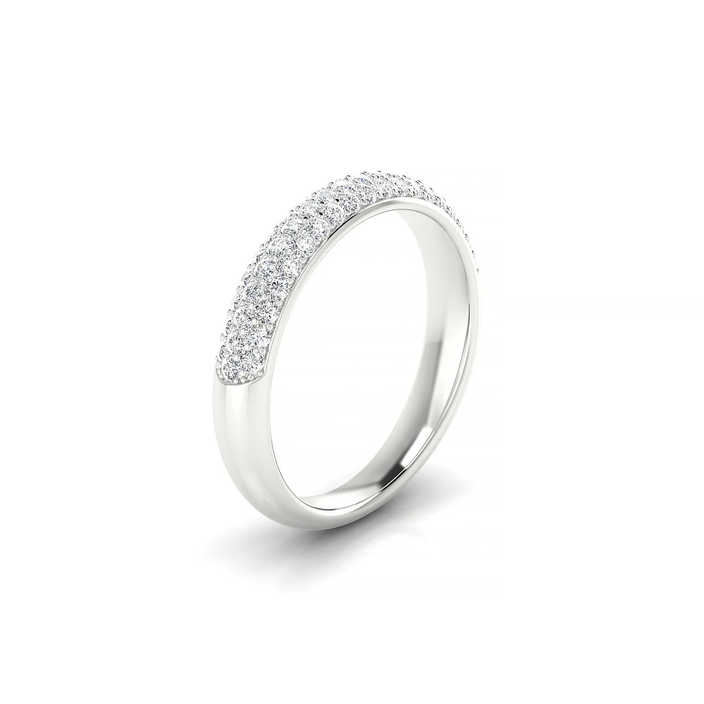 Dawn | 18k White Gold 1.3 mm Round Diamond Ring