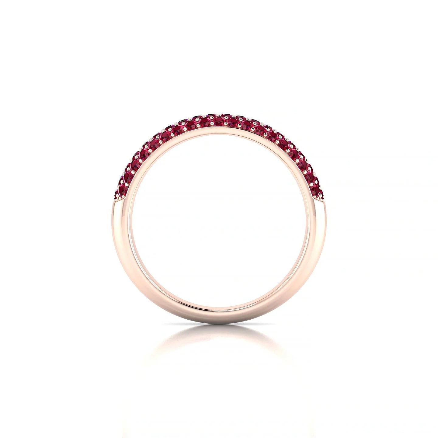 Dawn | 18k Rose Gold 1.3 mm Round Ruby Ring