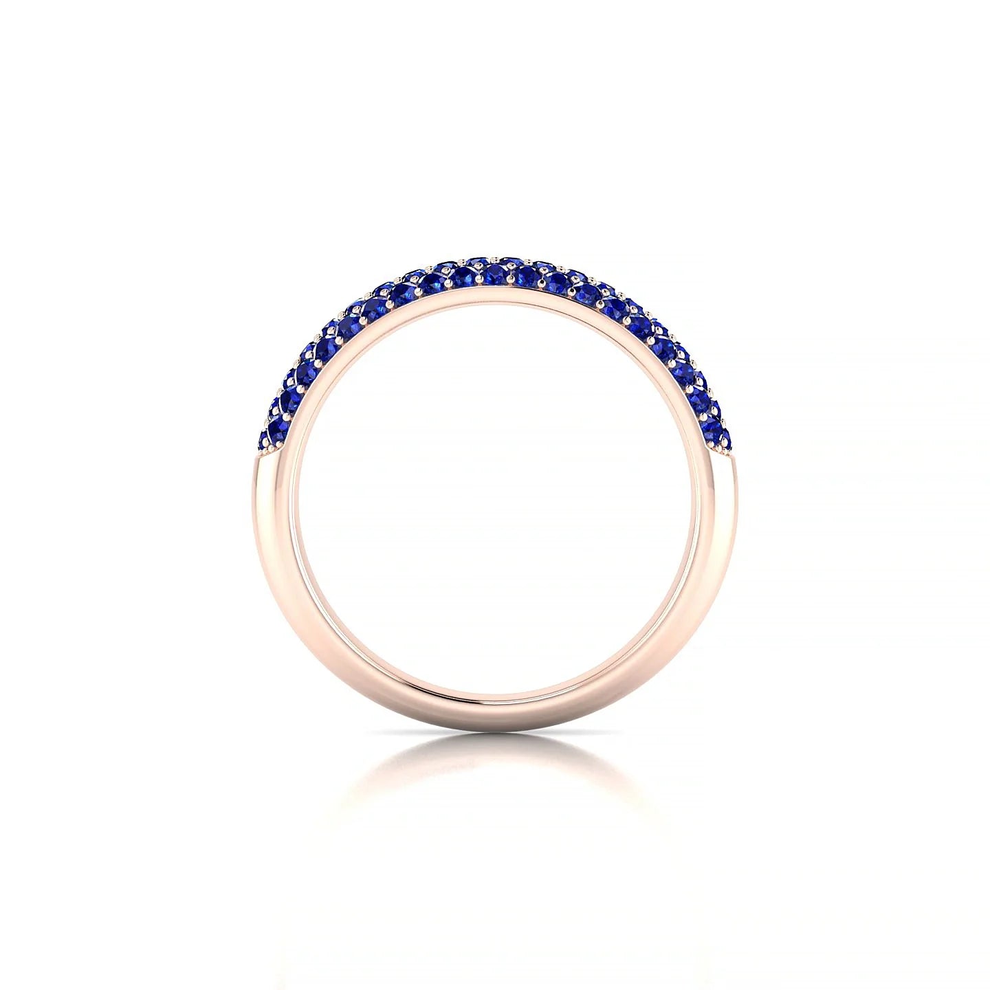 Dawn | 18k Rose Gold 1.3 mm Round Sapphire Ring