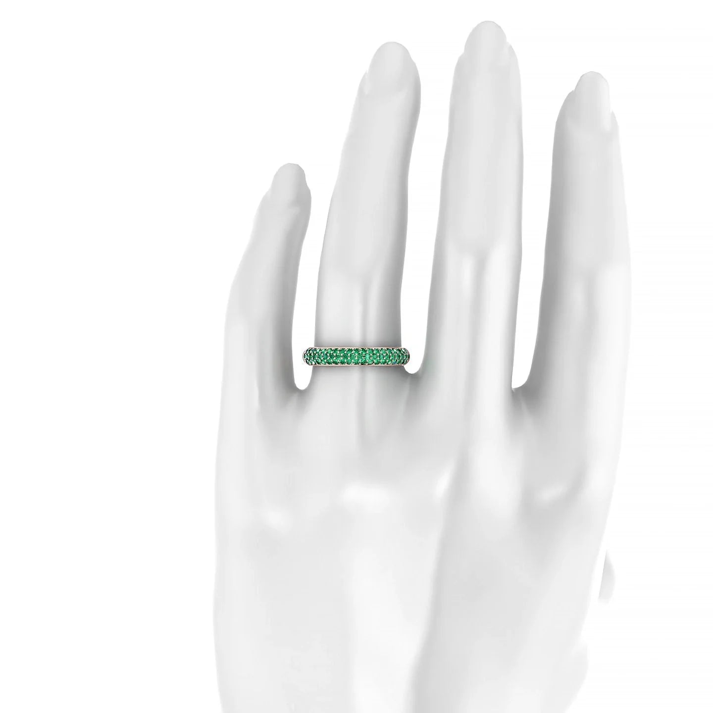 Dawn | 18k Rose Gold 1.3 mm Round Emerald Ring