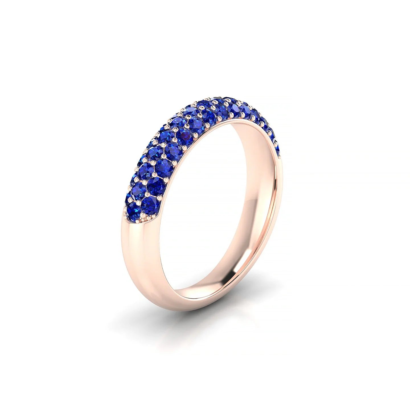Dawn | 18k Rose Gold 1.7 mm Round Sapphire Ring