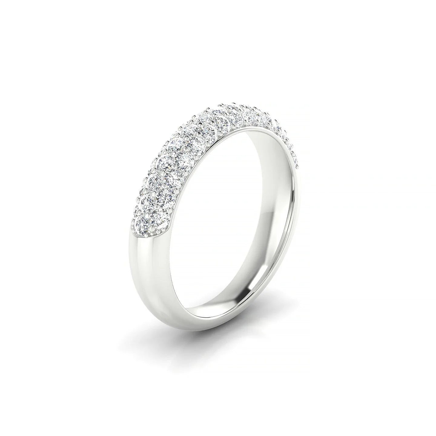 Dawn | 18k White Gold 1.7 mm Round Diamond Ring