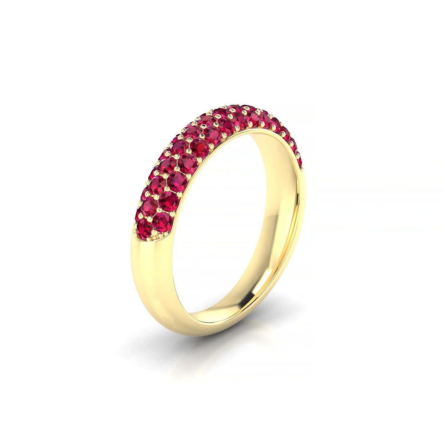Dawn | 18k Yellow Gold 1.7 mm Round Ruby Ring