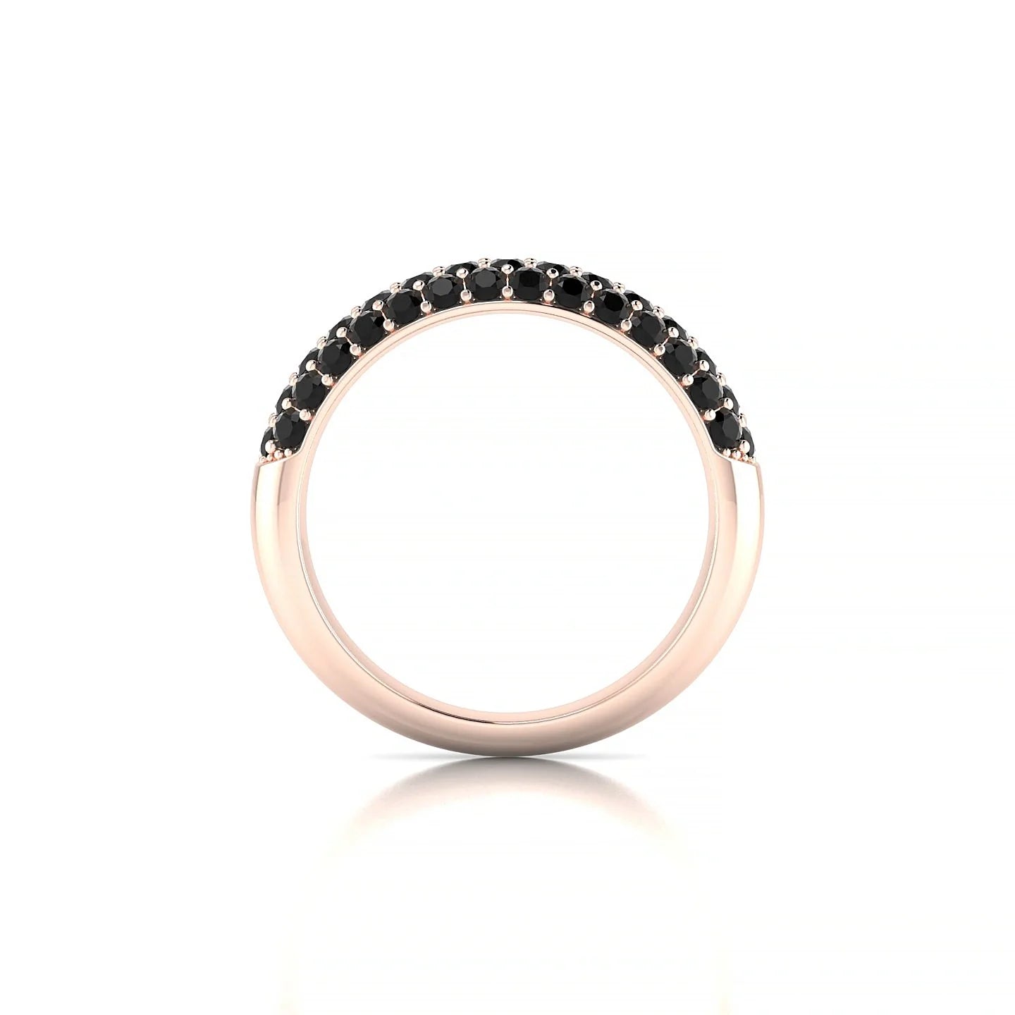 Dawn | 18k Rose Gold 1.7 mm Round Black Diamond Ring