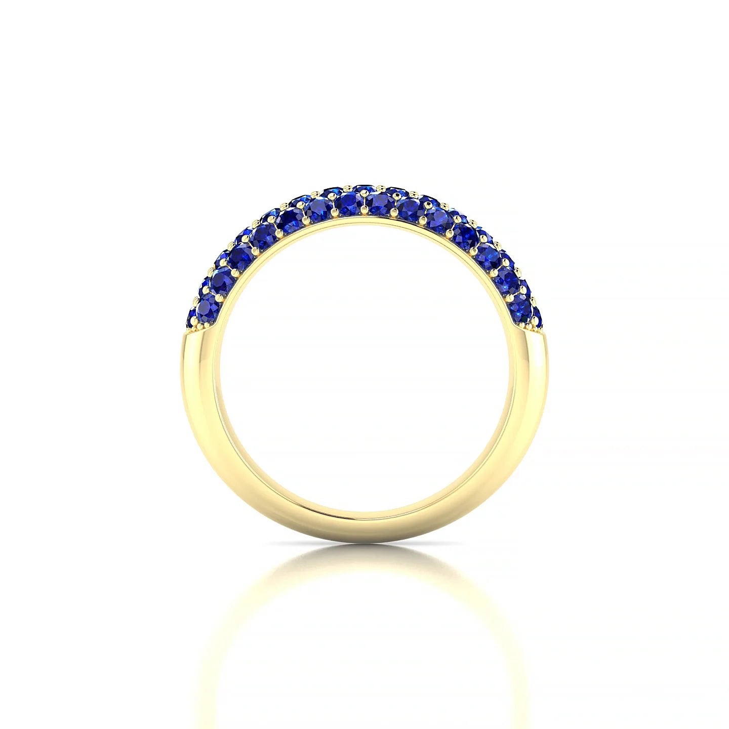 Dawn | 18k Yellow Gold 1.7 mm Round Sapphire Ring