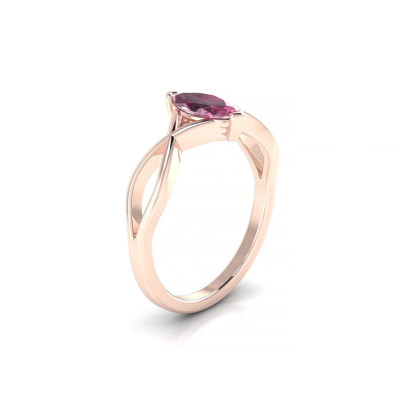 Daze | 18k Rose Gold 8 x 4 mm Marquise Rhodolite Ring