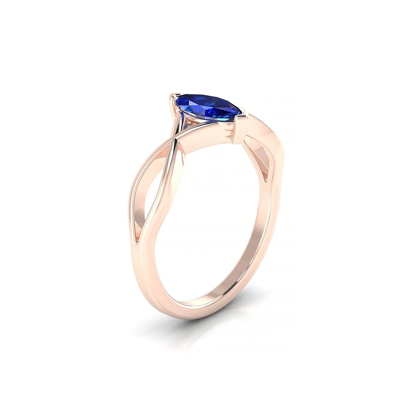 Daze | 18k Rose Gold 8 x 4 mm Marquise Sapphire Ring