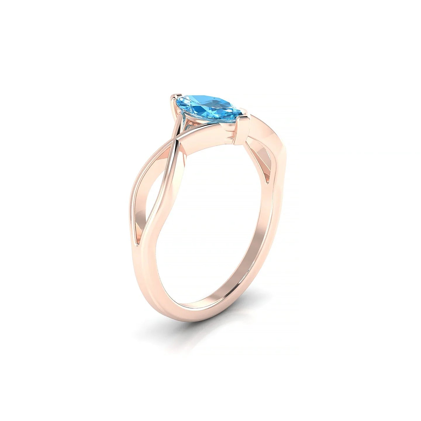 Daze | 18k Rose Gold 8 x 4 mm Marquise Topaz Ring