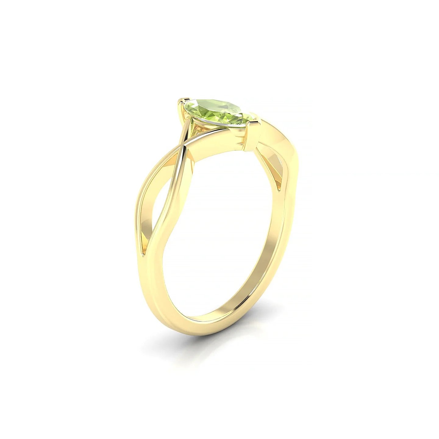 Daze | 18k Yellow Gold 8 x 4 mm Marquise Peridot Ring