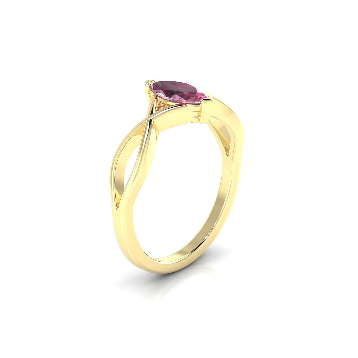 Daze | 18k Yellow Gold 8 x 4 mm Marquise Rhodolite Ring