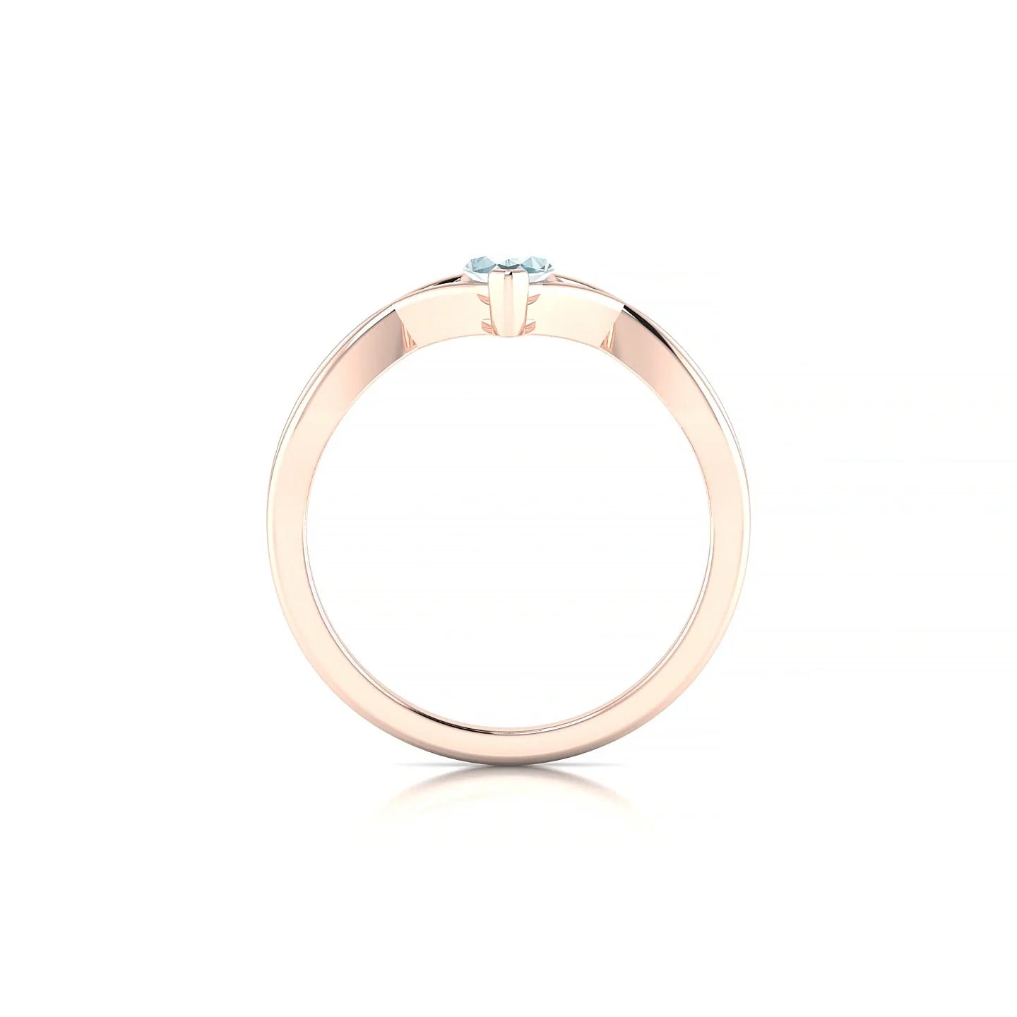 Daze | 18k Rose Gold 8 x 4 mm Marquise Aquamarine Ring