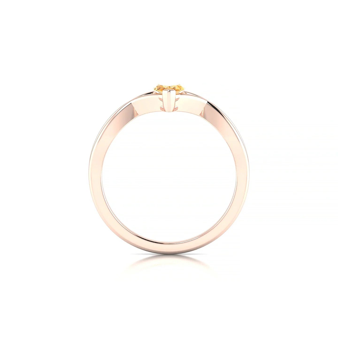 Daze | 18k Rose Gold 8 x 4 mm Marquise Citrine Ring
