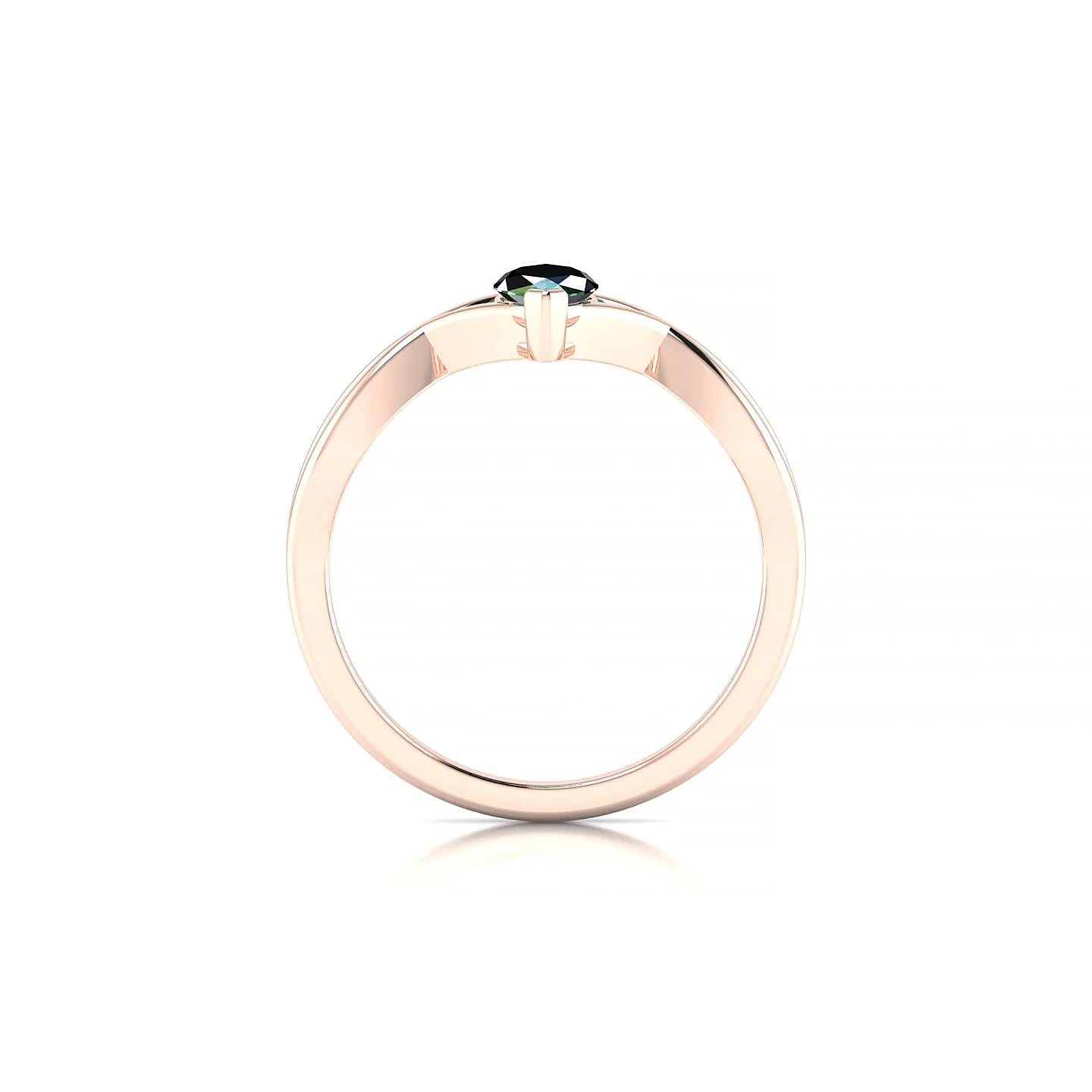 Daze | 18k Rose Gold 8 x 4 mm Marquise Emerald Ring