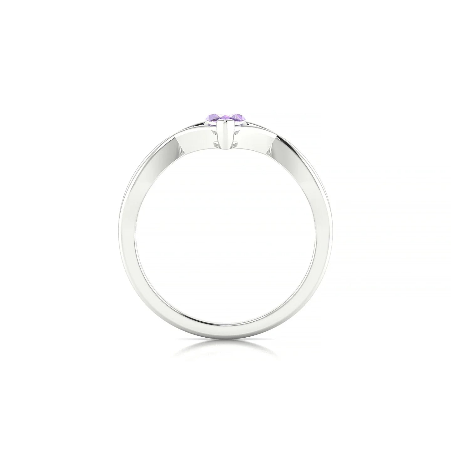 Daze | 18k White Gold 8 x 4 mm Marquise Amethyst Ring