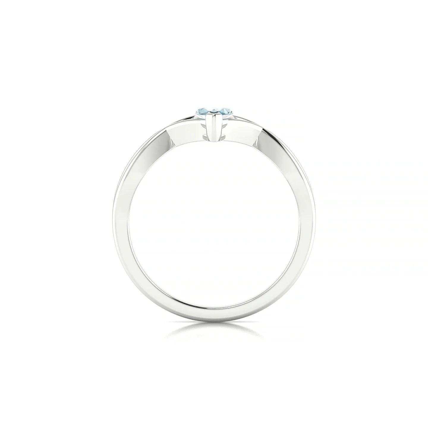 Daze | 18k White Gold 8 x 4 mm Marquise Aquamarine Ring