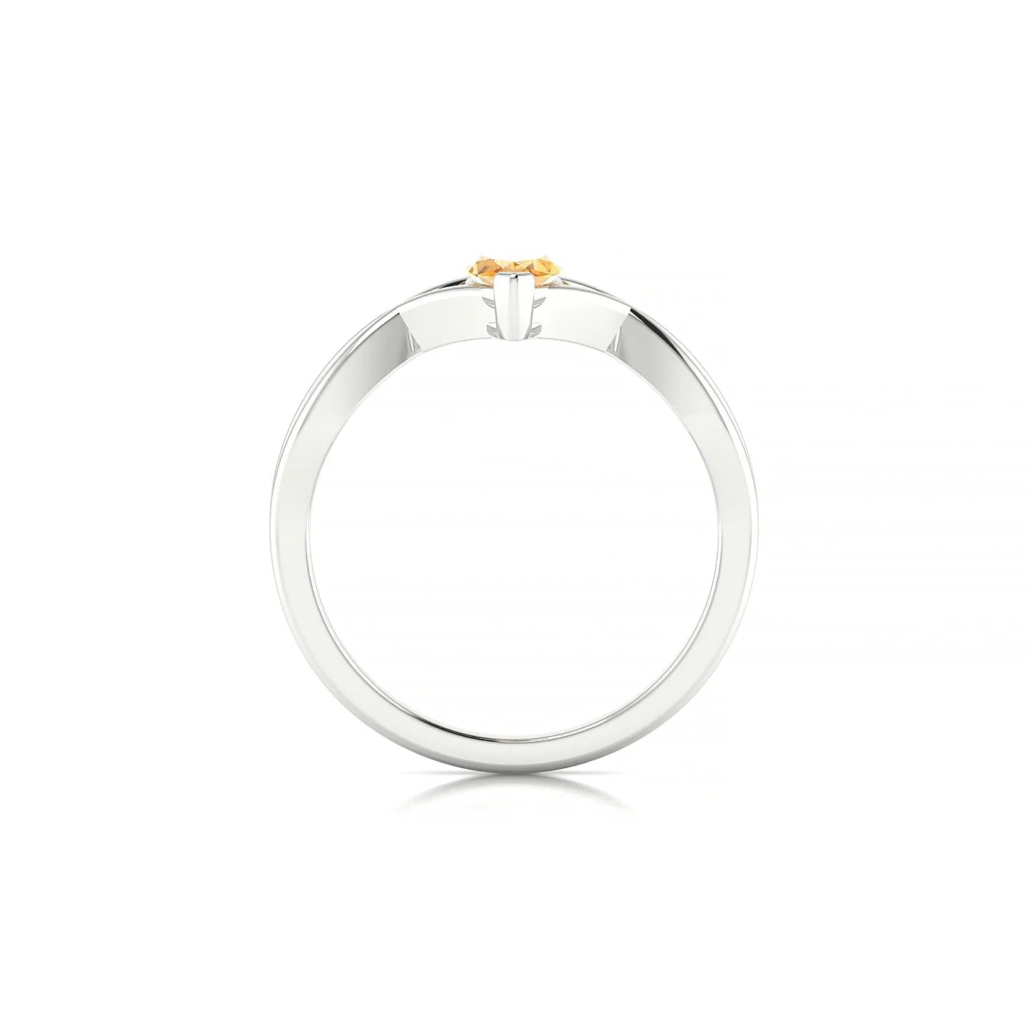 Daze | 18k White Gold 8 x 4 mm Marquise Citrine Ring