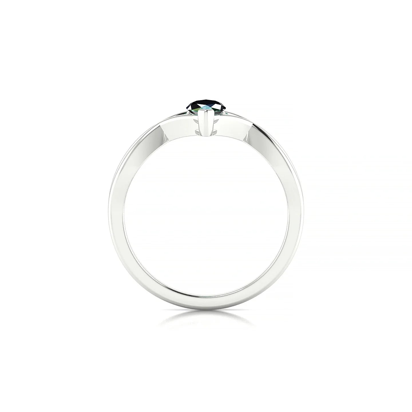 Daze | 18k White Gold 8 x 4 mm Marquise Emerald Ring