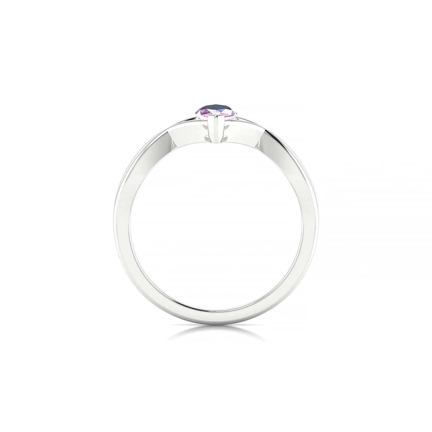 Daze | 18k White Gold 8 x 4 mm Marquise Pink Sapphire Ring