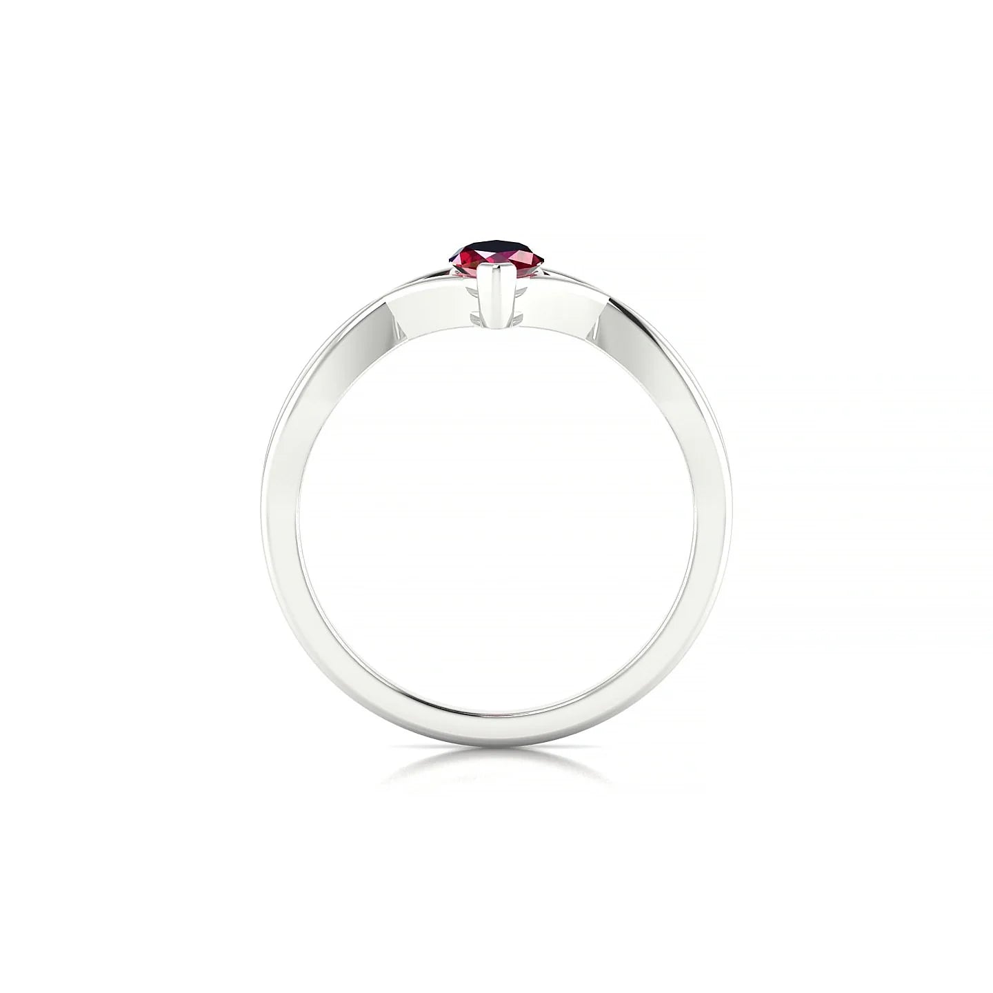 Daze | 18k White Gold 8 x 4 mm Marquise Ruby Ring