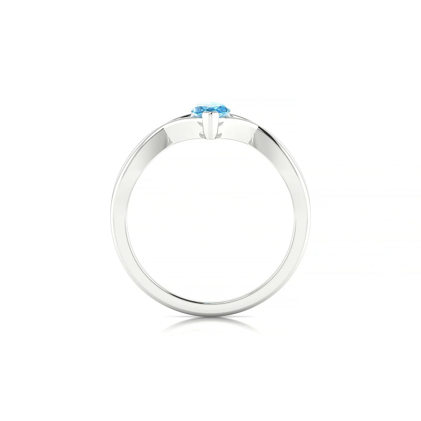 Daze | 18k White Gold 8 x 4 mm Marquise Topaz Ring