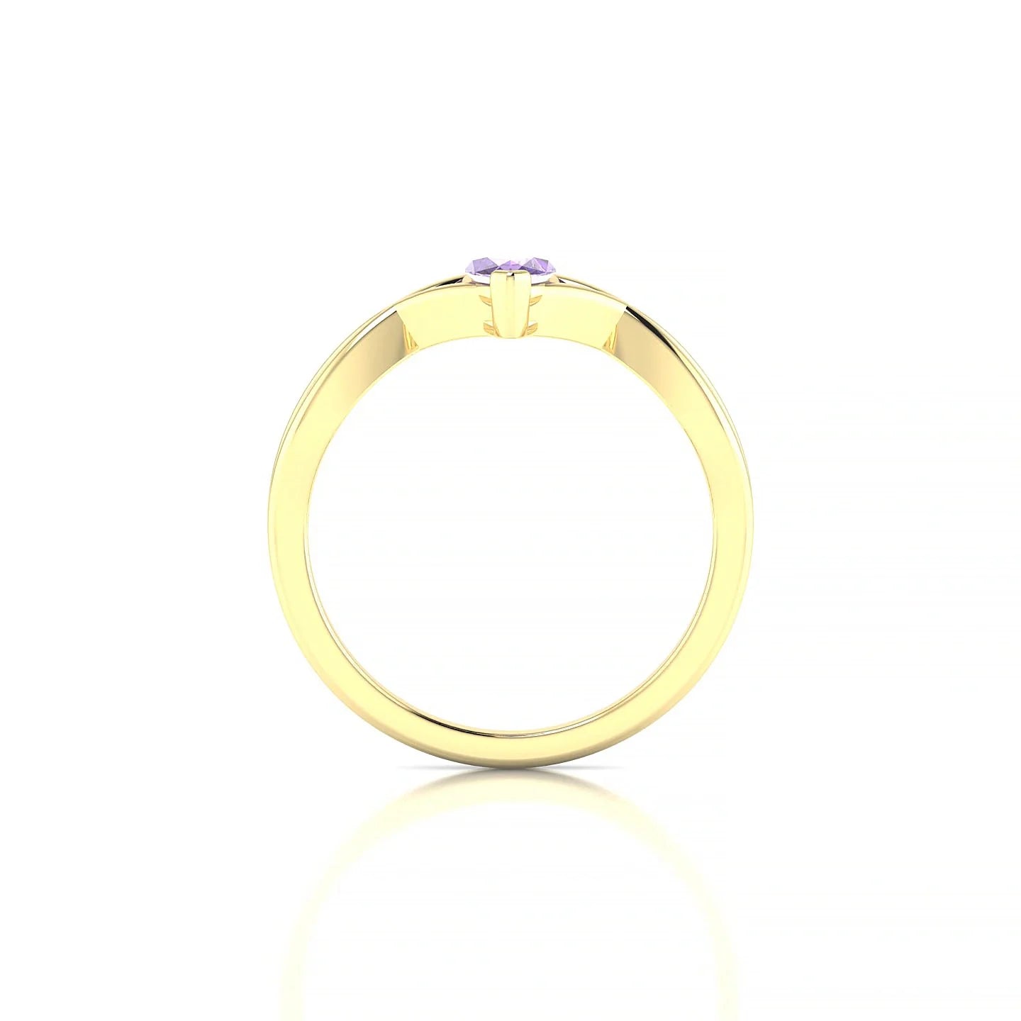 Daze | 18k Yellow Gold 8 x 4 mm Marquise Amethyst Ring