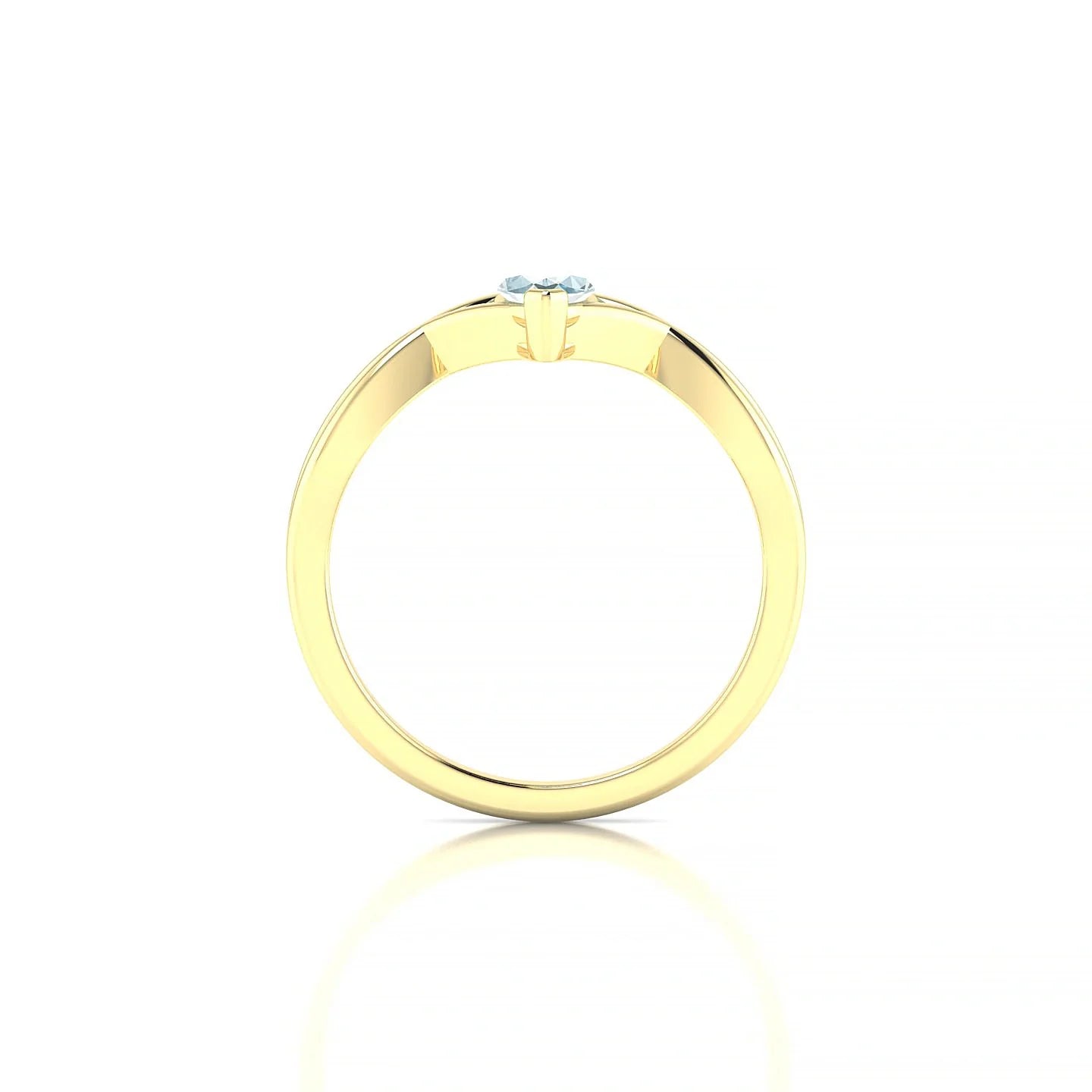 Daze | 18k Yellow Gold 8 x 4 mm Marquise Aquamarine Ring