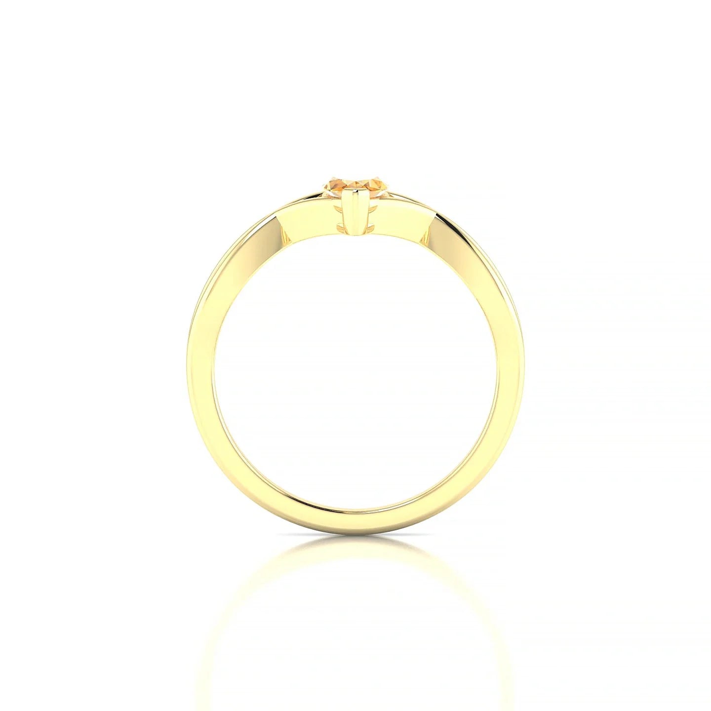 Daze | 18k Yellow Gold 8 x 4 mm Marquise Citrine Ring