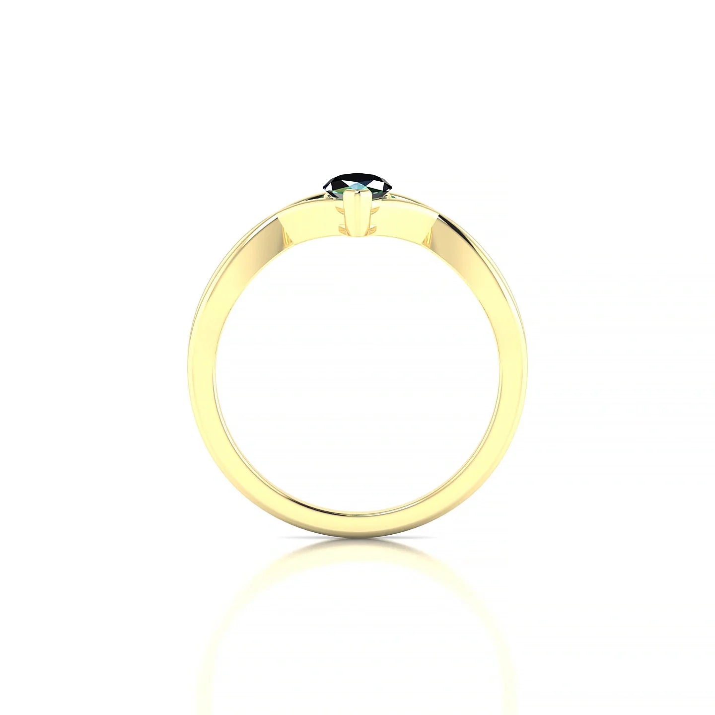 Daze | 18k Yellow Gold 8 x 4 mm Marquise Emerald Ring