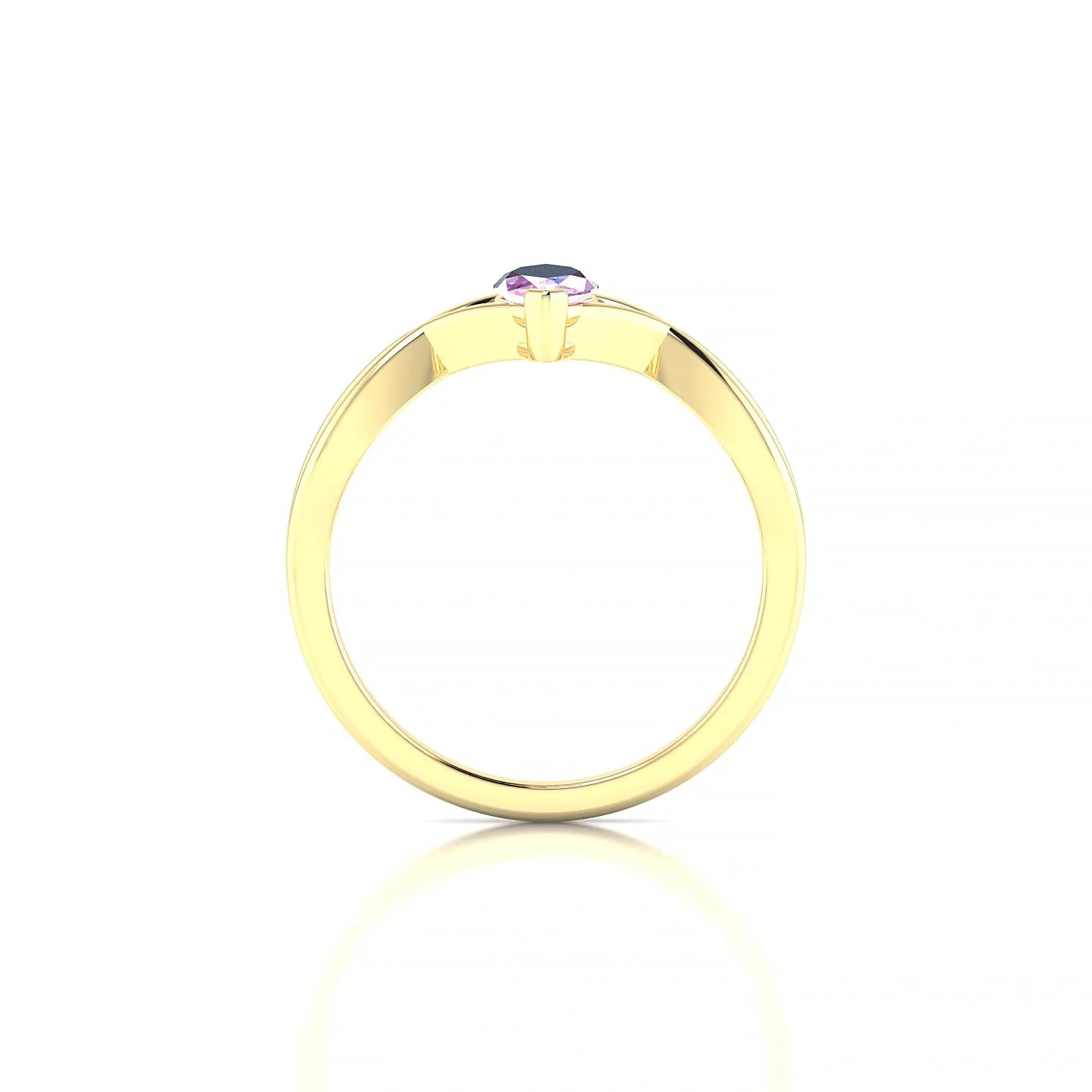 Daze | 18k Yellow Gold 8 x 4 mm Marquise Pink Sapphire Ring