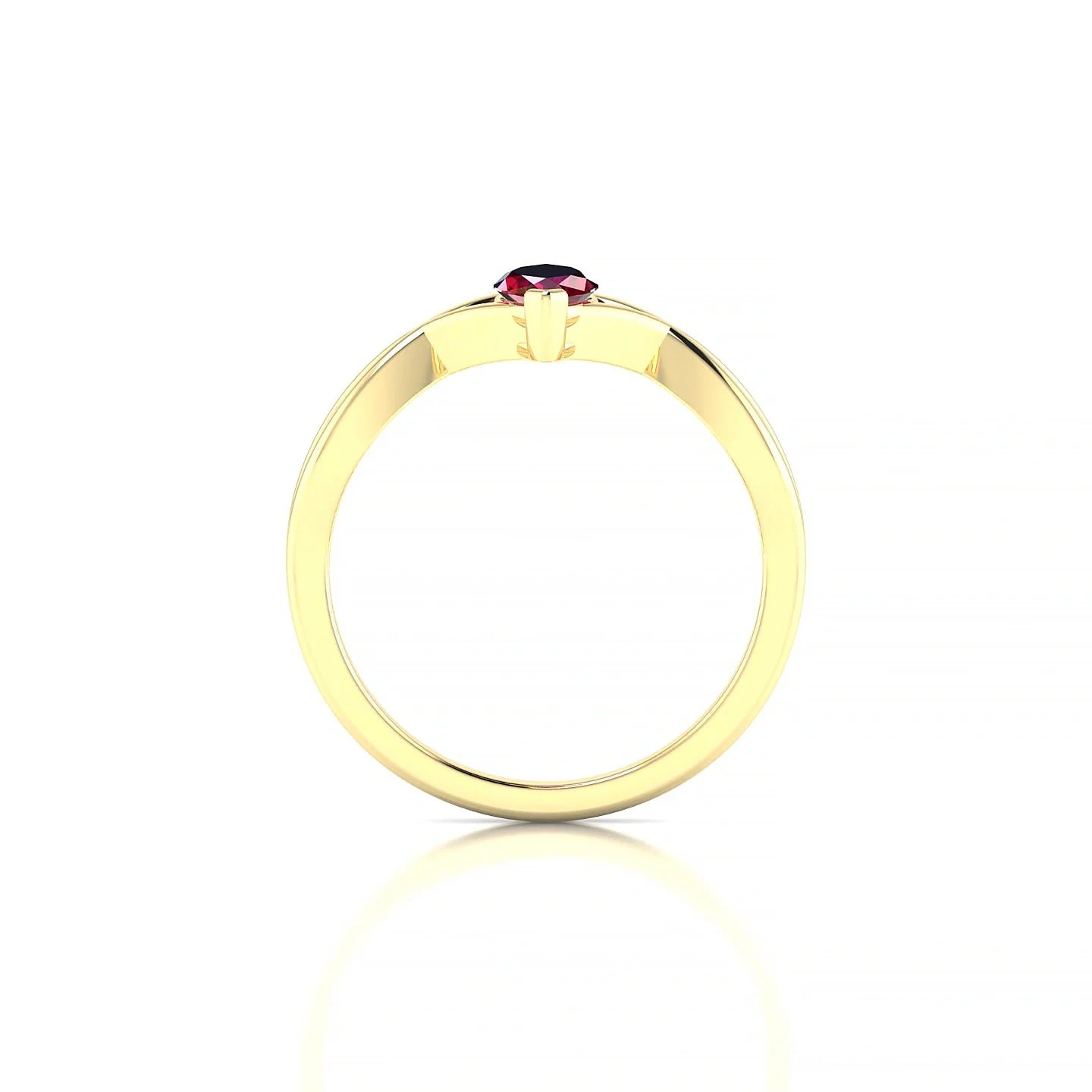 Daze | 18k Yellow Gold 8 x 4 mm Marquise Ruby Ring