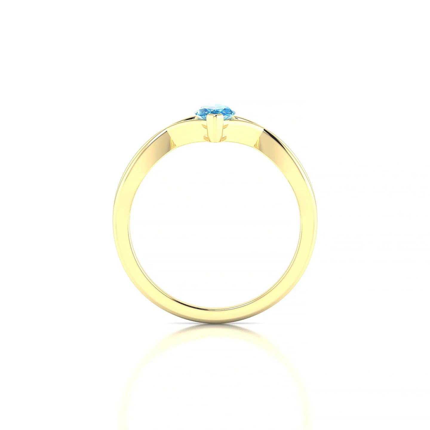 Daze | 18k Yellow Gold 8 x 4 mm Marquise Topaz Ring