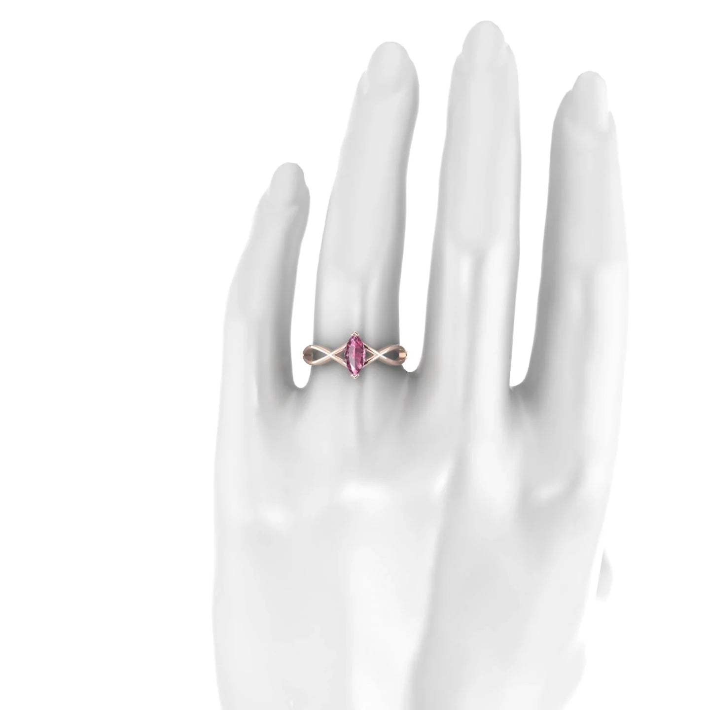 Daze | 18k Rose Gold 8 x 4 mm Marquise Rhodolite Ring