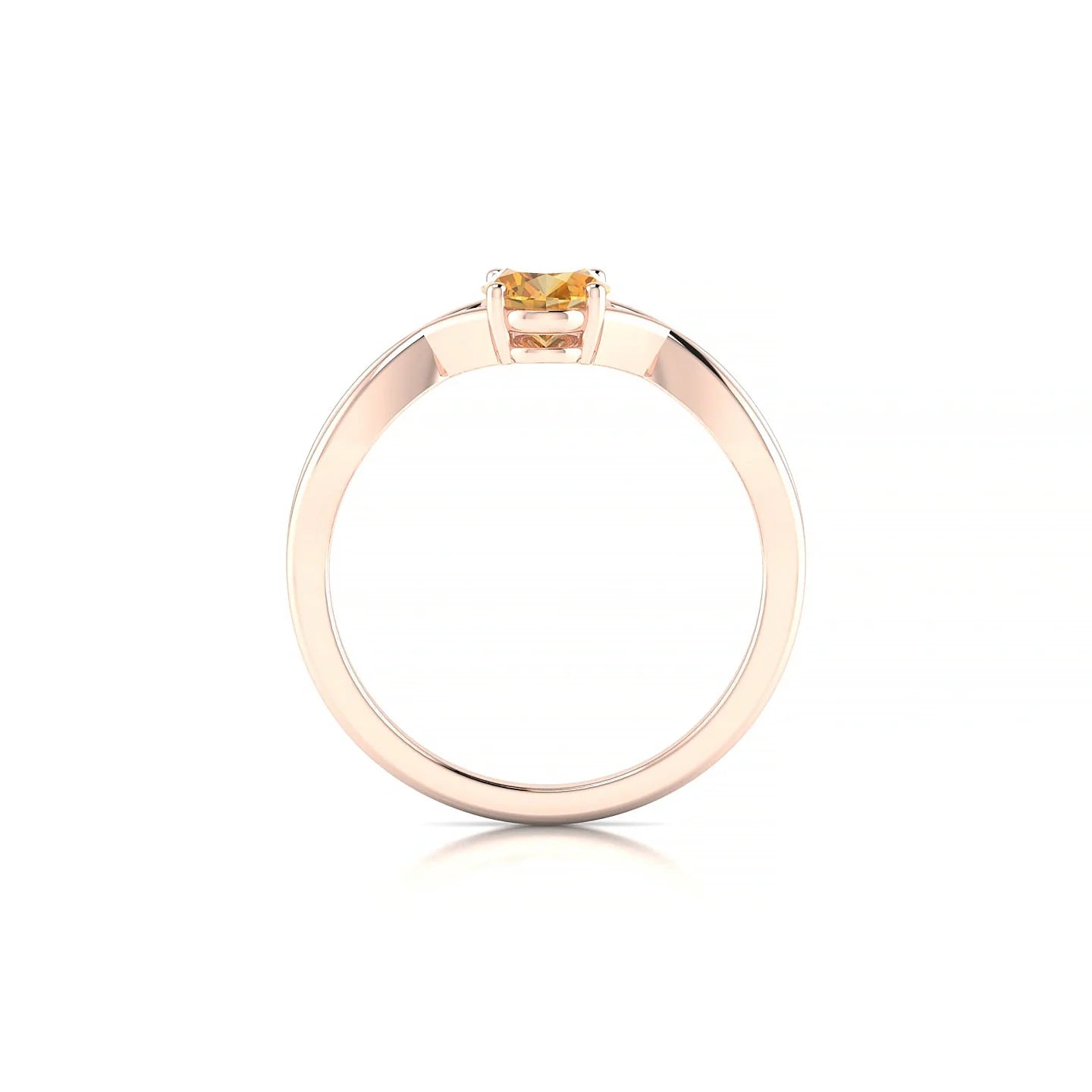 Daze | 18k Rose Gold 7 x 5 mm Oval Citrine Ring