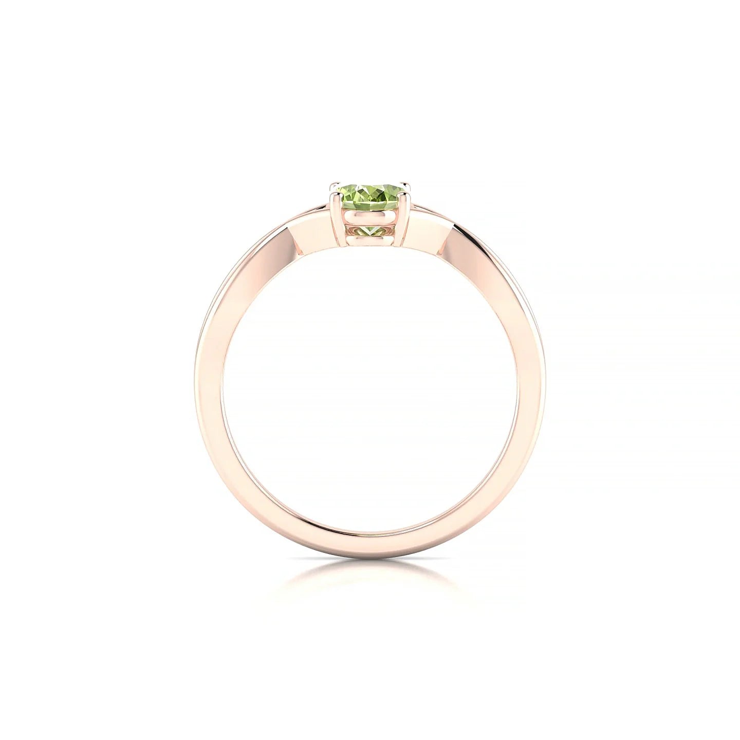 Daze | 18k Rose Gold 7 x 5 mm Oval Peridot Ring