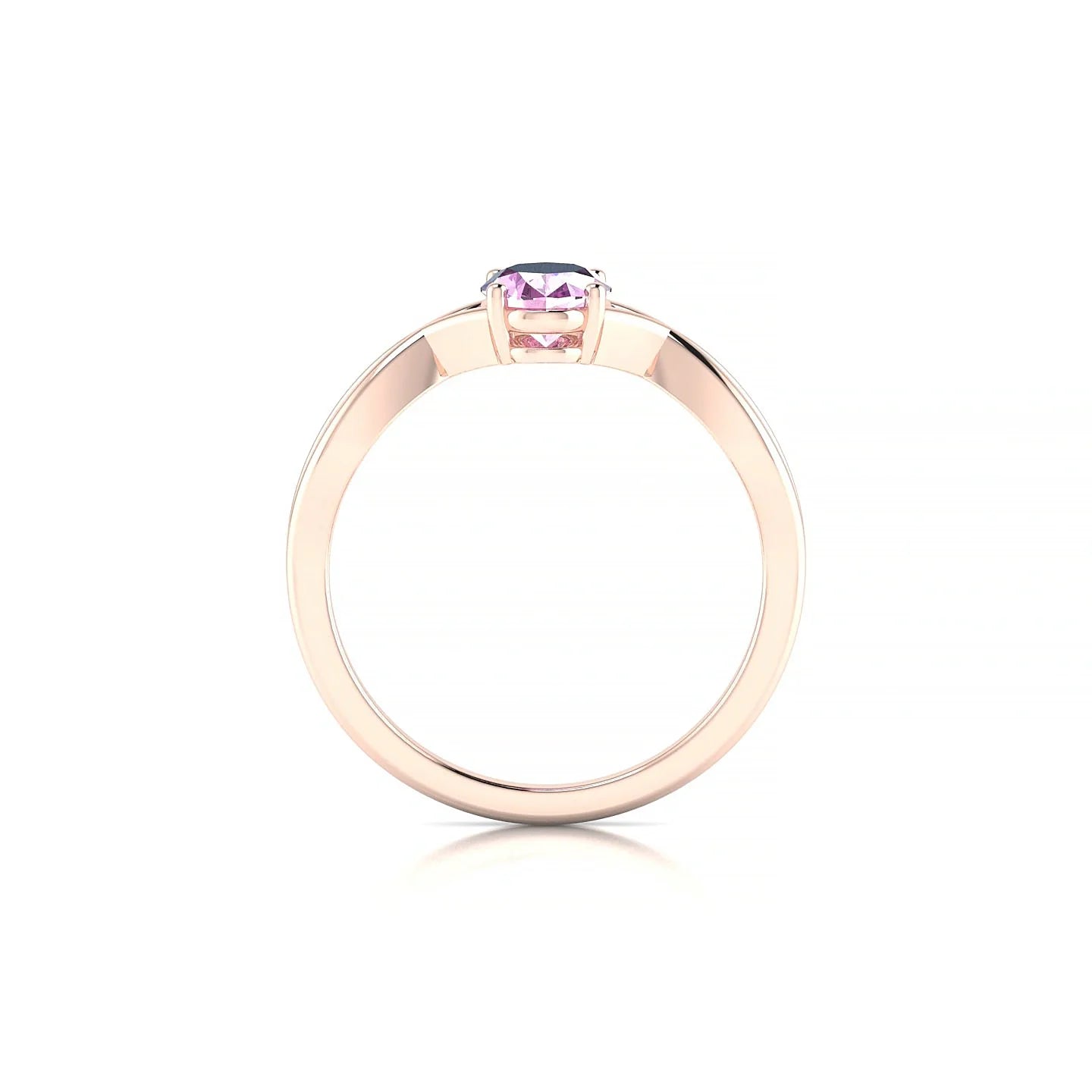 Daze | 18k Rose Gold 7 x 5 mm Oval Pink Sapphire Ring