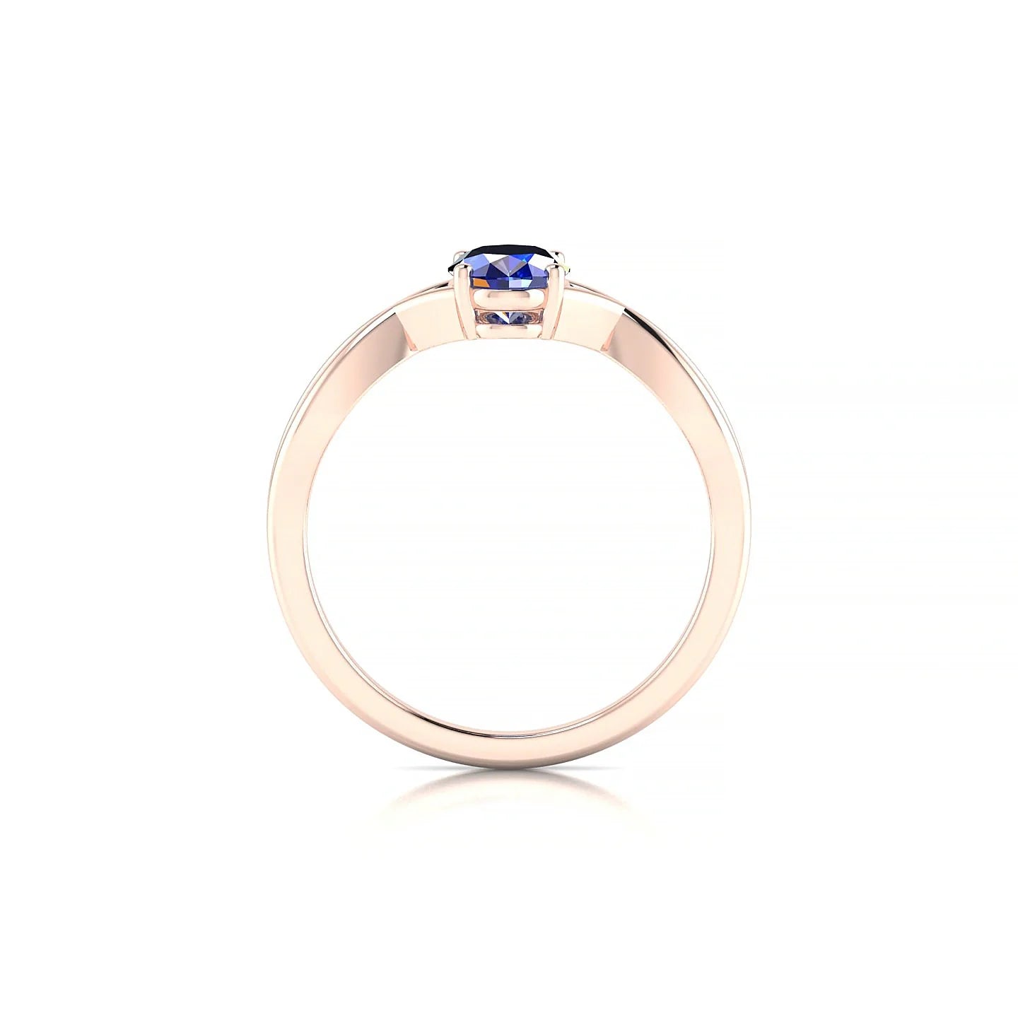 Daze | 18k Rose Gold 7 x 5 mm Oval Sapphire Ring