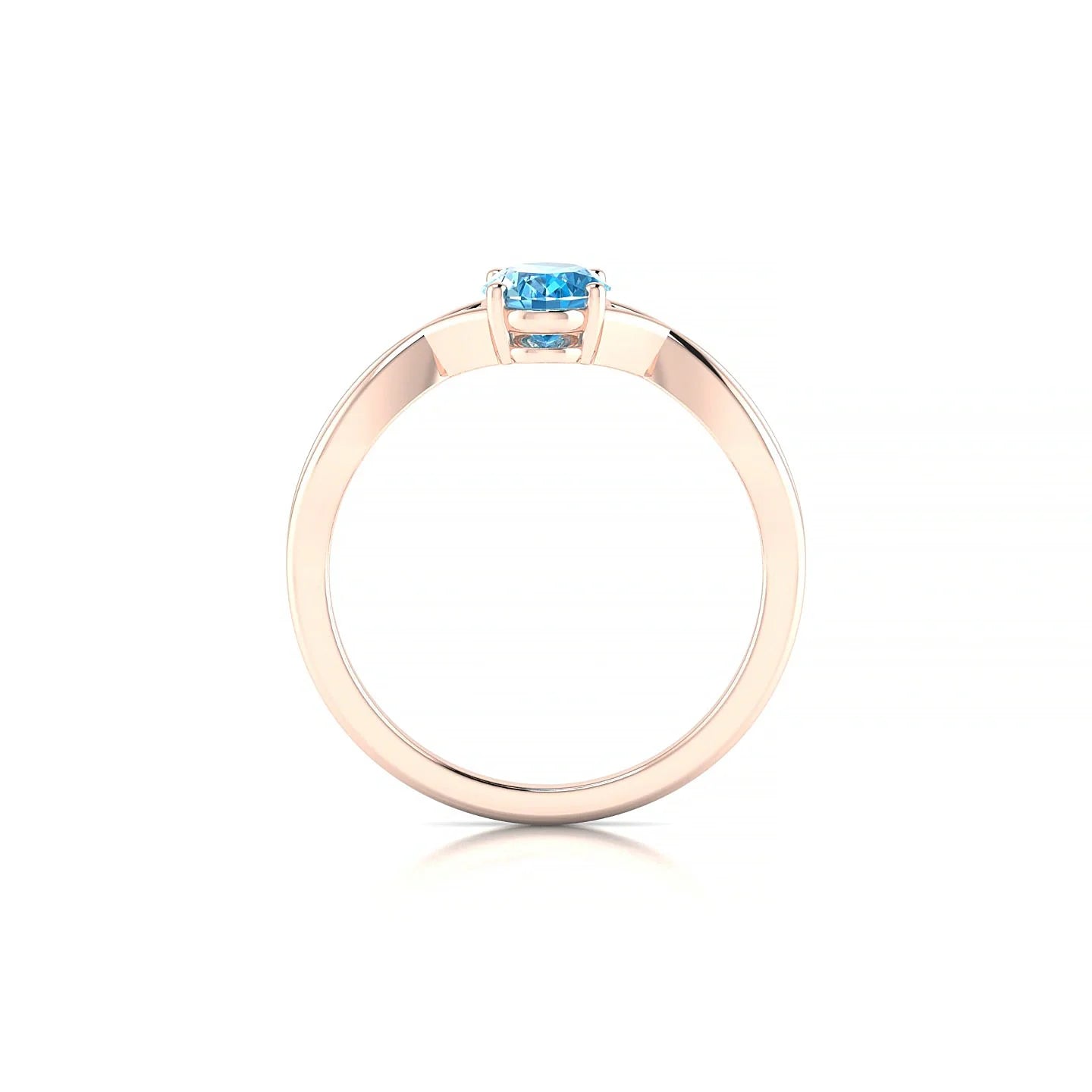 Daze | 18k Rose Gold 7 x 5 mm Oval Topaz Ring