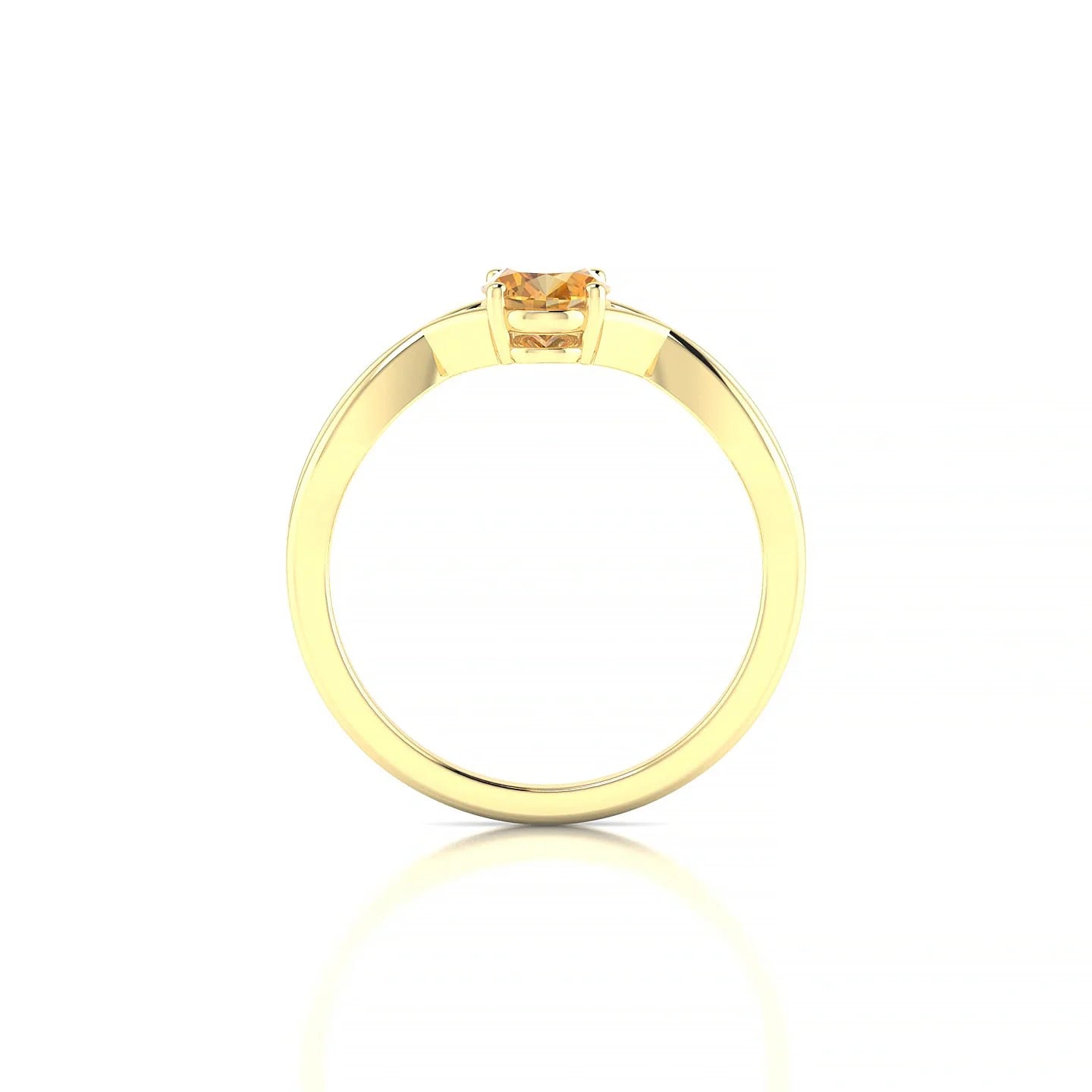 Daze | 18k Yellow Gold 7 x 5 mm Oval Citrine Ring
