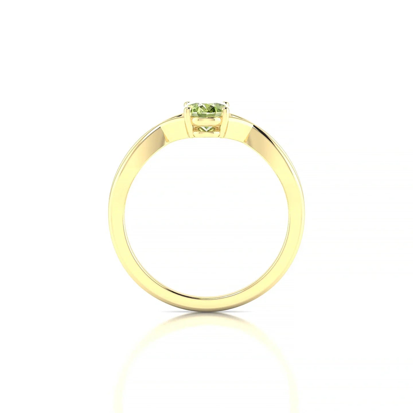Daze | 18k Yellow Gold 7 x 5 mm Oval Peridot Ring
