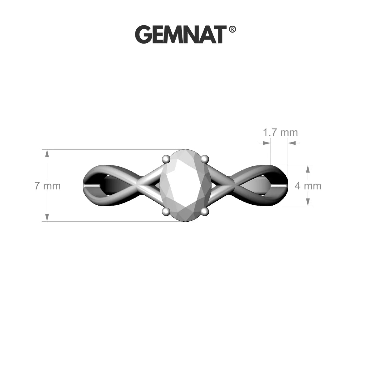 Daze | 18k Yellow Gold 7 x 5 mm Oval Diamond Ring