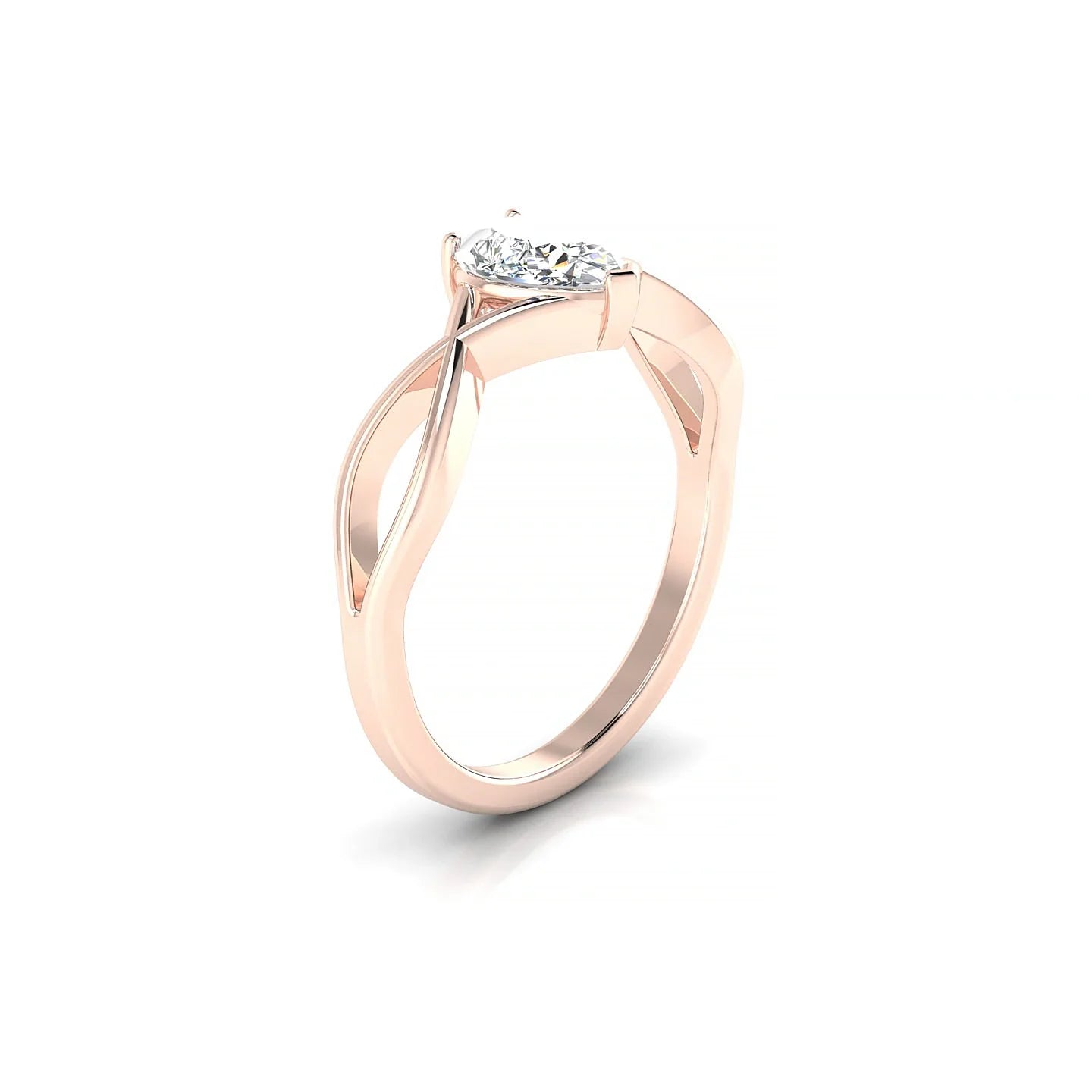 Daze | 18k Rose Gold 7 x 5 mm Pear Diamond Ring